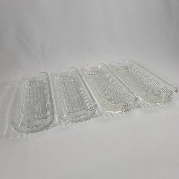 (4) Vintage Pressed Glass Corn On The Cob Holders - Picture 10 of 12